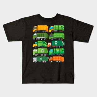 Garbage Truck Recycling Day Trash Waste Separation Birthday Kids T-Shirt